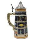Schnitzelbank Song .9L Engraved Ceramic Lidded Beer Stein - ScandinavianGiftOutlet