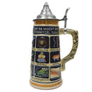 Schnitzelbank Song .9L Engraved Ceramic Lidded Beer Stein - ScandinavianGiftOutlet