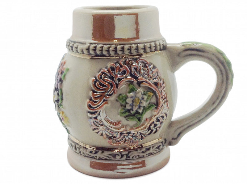 Engraved Beer Stein: Alpine Flowers Shot - ScandinavianGiftOutlet