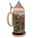 Landmarks of Germany 1 Liter Beer Stein with Etched Metal Lid - ScandinavianGiftOutlet