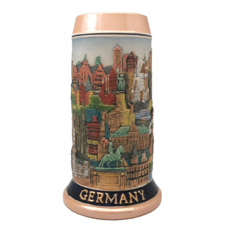 Landmarks of Germany 1 Liter Tankard Ceramic Beer Stein - ScandinavianGiftOutlet