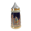 German Village Engraved .75L Beer Stein with Etched Metal Lid - ScandinavianGiftOutlet