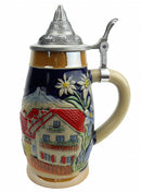 Germany Alpine Beer Stein with Lid - ScandinavianGiftOutlet
