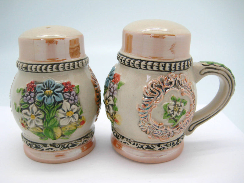 Engraved Beer Stein: Flowers Salt And Pepper Set - ScandinavianGiftOutlet