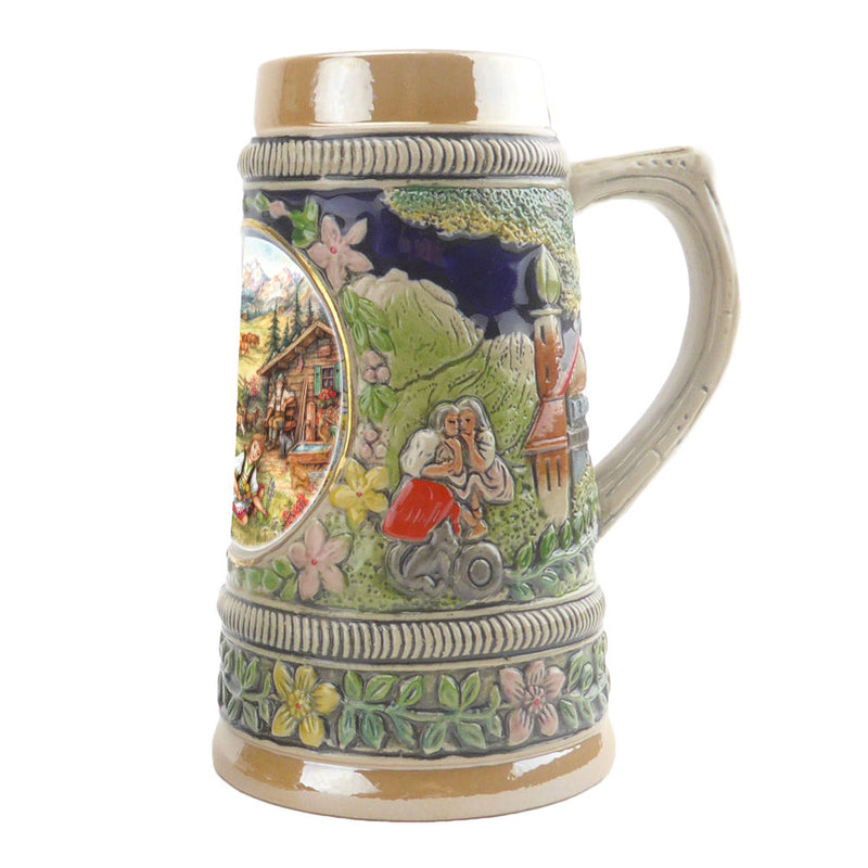 European Spring Ceramic Shot Beer Stein Collectible - ScandinavianGiftOutlet