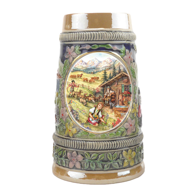 European Spring Ceramic Shot Beer Stein Collectible - ScandinavianGiftOutlet