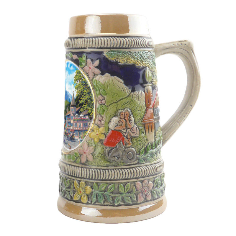 European Summer Ceramic Shot Beer Stein Collectible - ScandinavianGiftOutlet