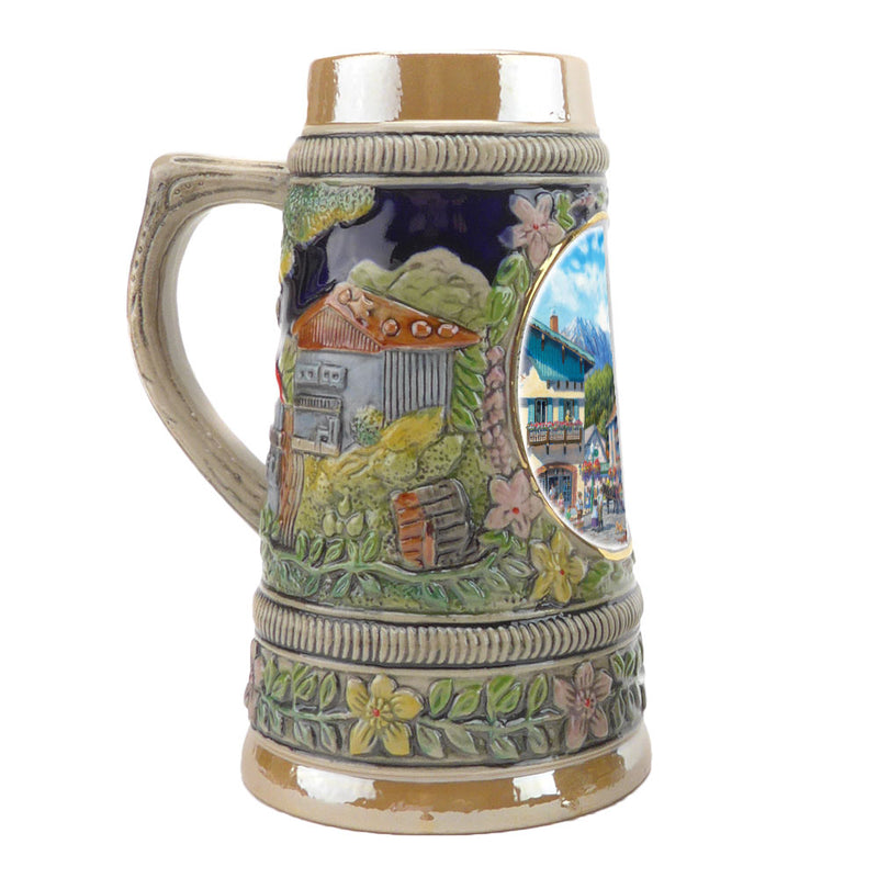 European Summer Ceramic Shot Beer Stein Collectible - ScandinavianGiftOutlet