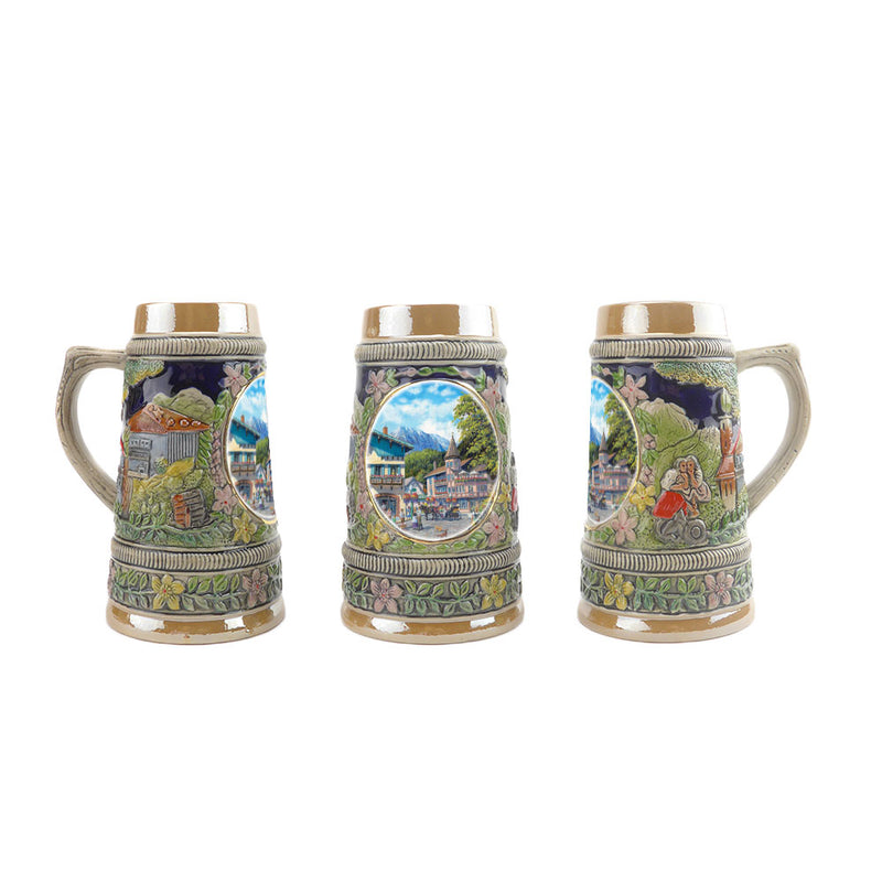 European Summer Ceramic Shot Beer Stein Collectible - ScandinavianGiftOutlet