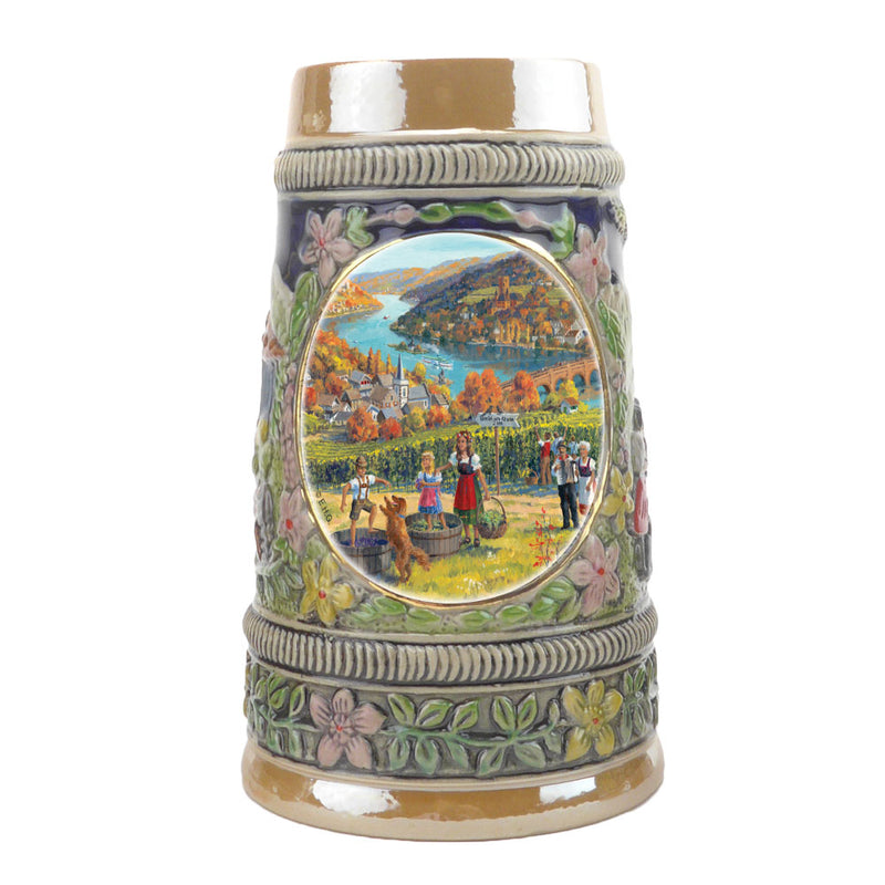 European Fall Ceramic Shot Beer Stein Collectible - ScandinavianGiftOutlet