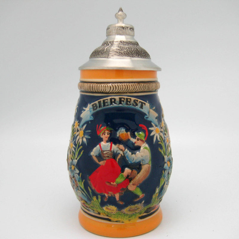 German Bier Fest Engraved Stein Metal Lid - ScandinavianGiftOutlet