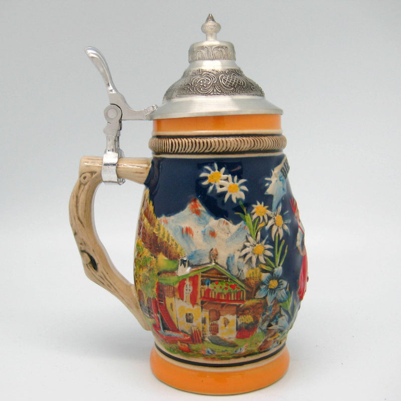 German Bier Fest Engraved Stein Metal Lid - ScandinavianGiftOutlet