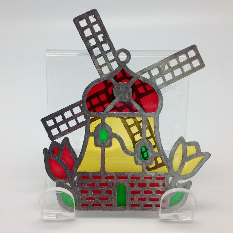 Small Windmill Sun Catcher with Tulips. - ScandinavianGiftOutlet