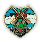 Windmill Design Blue Heart Shaped Sun catcher - ScandinavianGiftOutlet