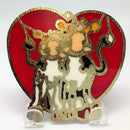Red Heart Shaped Sun Catcher with Cuddling Cows - ScandinavianGiftOutlet