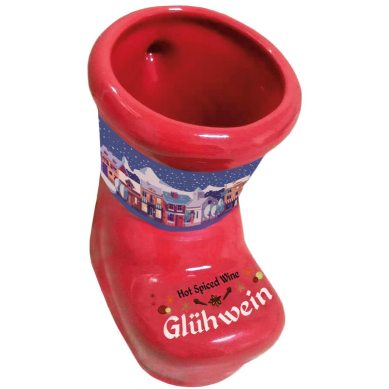 German Ceramic Red Mug Gluhwein Cup - ScandinavianGiftOutlet