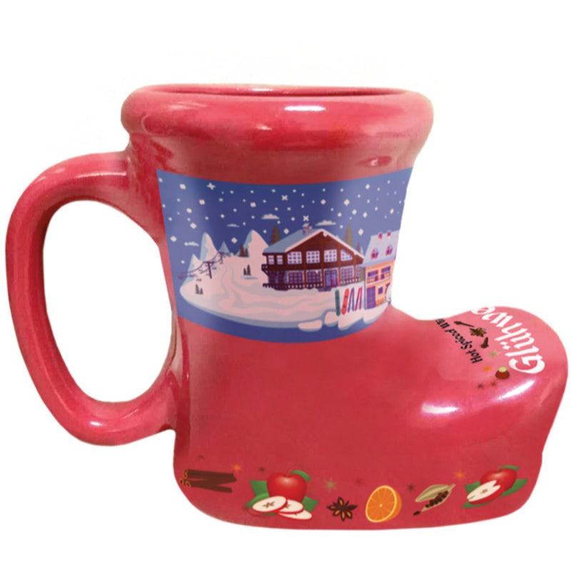 German Ceramic Red Mug Gluhwein Cup - ScandinavianGiftOutlet