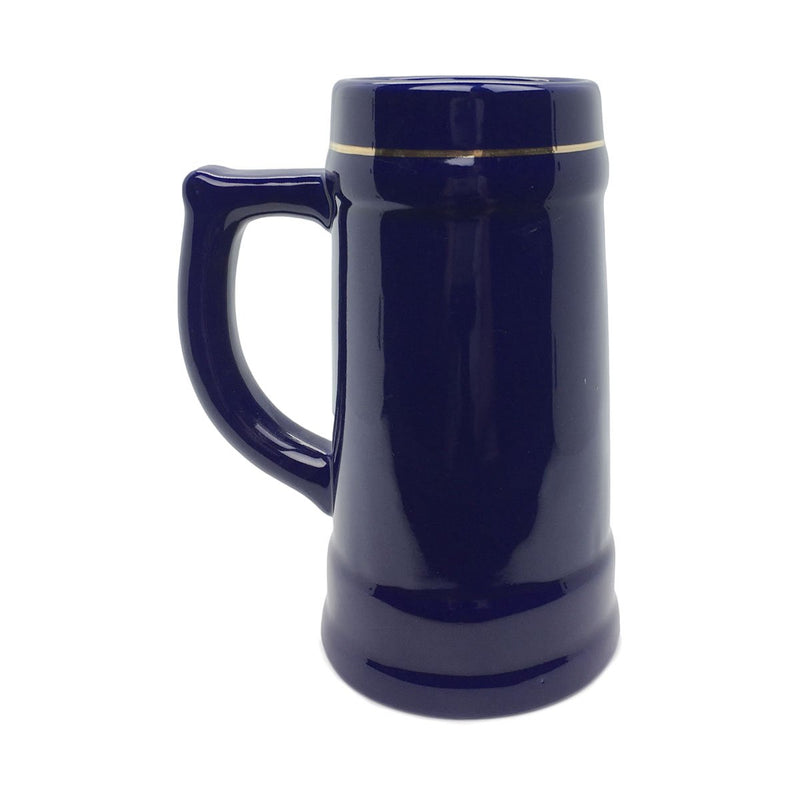 Ceramic .75L Stein with German Village Scene Metal Medallion - ScandinavianGiftOutlet