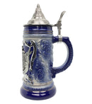 .75L Eagle Metal Medallion Engraved Beer Stein with Metal Lid - ScandinavianGiftOutlet