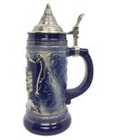 Raised Relief .75L Lidded Beer Stein & Bayern Metal Medallion - ScandinavianGiftOutlet