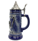 German Village Medallion .75L Engraved Stein Mug with Lid - ScandinavianGiftOutlet