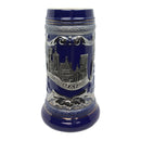 German Village Metal Medallion .75L Engraved Ceramic Stein Mug - ScandinavianGiftOutlet