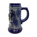 German Village Metal Medallion .75L Engraved Ceramic Stein Mug - ScandinavianGiftOutlet