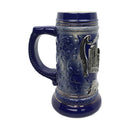German Village Metal Medallion .75L Engraved Ceramic Stein Mug - ScandinavianGiftOutlet