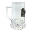 Cool Beer Glass .5L with German Village Metal Medallion - ScandinavianGiftOutlet