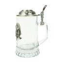 .5L Glass Lidded Mug Viking Medallion Glass - ScandinavianGiftOutlet