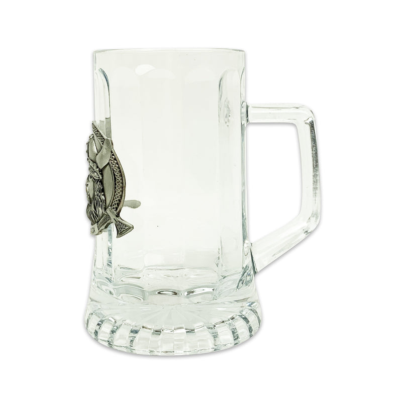 .5L Glass Mug Viking Medallion Glass - ScandinavianGiftOutlet