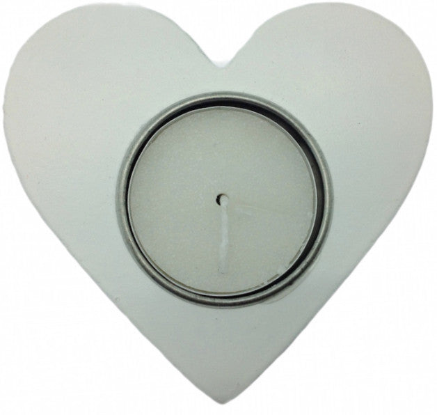 Scandinavian Heart Candle Votive White - ScandinavianGiftOutlet