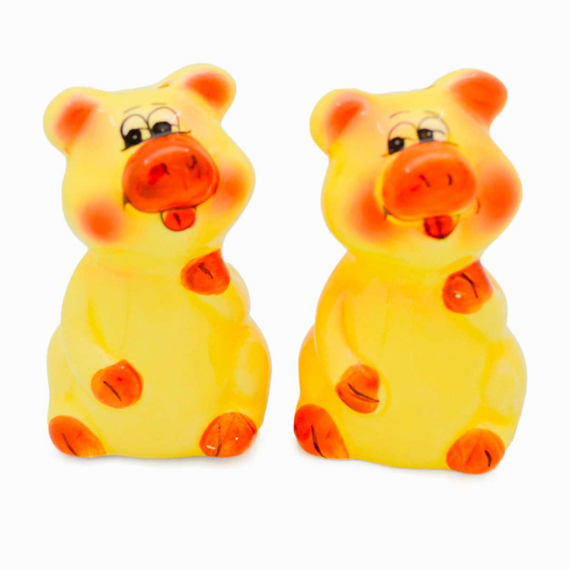 Animal Salt and Pepper Shakers Pigs Basket - ScandinavianGiftOutlet