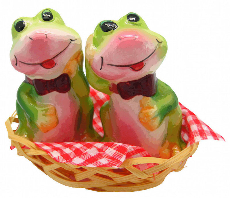 Animal Salt and Pepper Shakers Frogs Basket - ScandinavianGiftOutlet