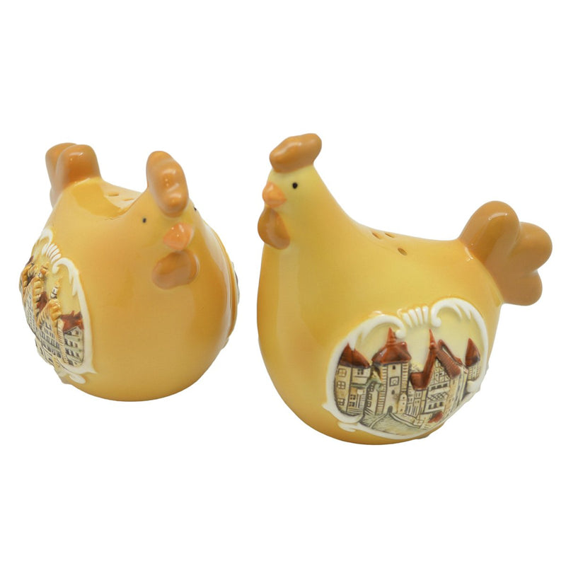Collectible European Themed Ceramic Chickens Salt & Pepper Set - ScandinavianGiftOutlet