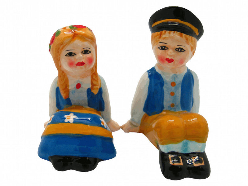 Vintage Salt and Pepper Shakers Swedish Sitting Couple - ScandinavianGiftOutlet