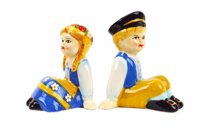 Vintage Salt and Pepper Shakers Swedish Sitting Couple - ScandinavianGiftOutlet