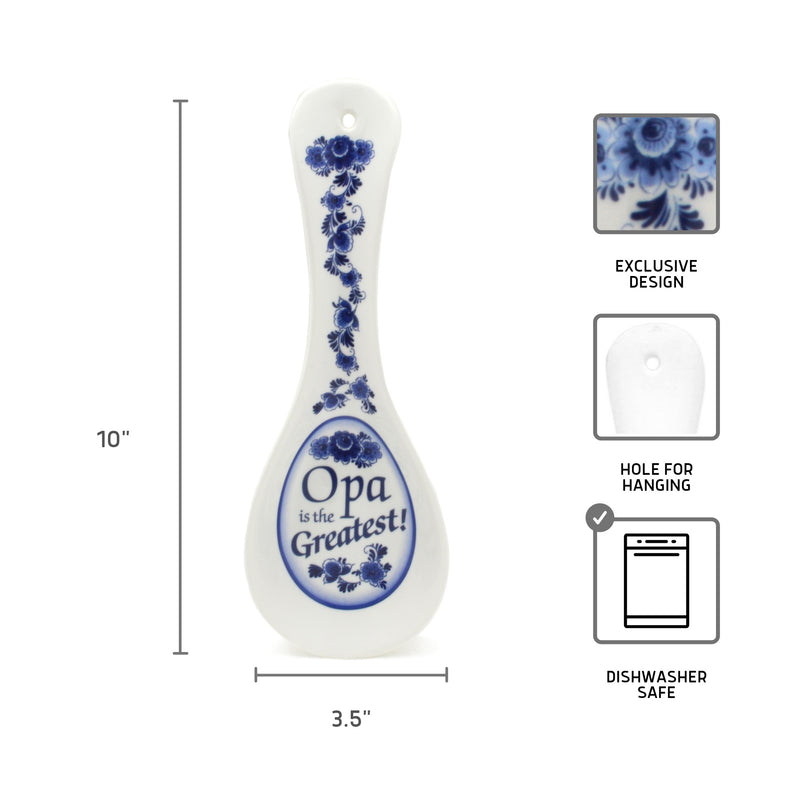 German Opa Gift Idea Ceramic Spoon Rest