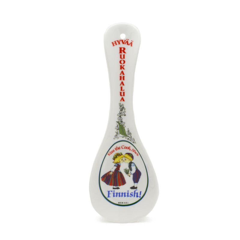 Kitchen Spoon Rest Finnish Gift (Hyvaa Roukahalua) - ScandinavianGiftOutlet
