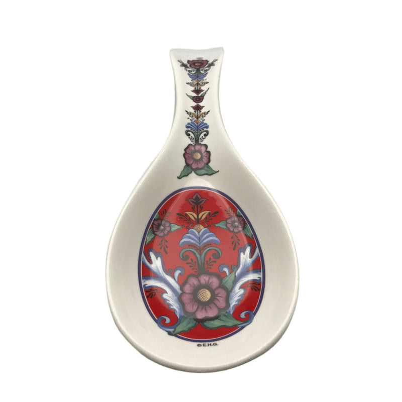Kitchen Spoon Rest: Rosemaling Red - ScandinavianGiftOutlet