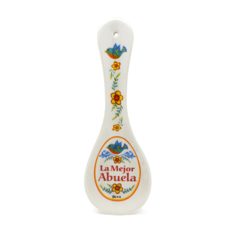 "La Mejor Abuela" Porcelain Spoon Rest - ScandinavianGiftOutlet