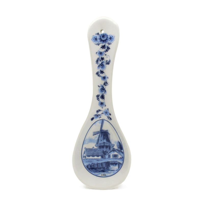 Delft Blue Windmill Ceramic Spoon Rest - ScandinavianGiftOutlet