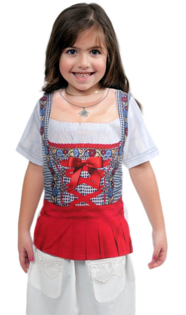 Realistic Costume Youth Dirndl Faux Shirt - ScandinavianGiftOutlet