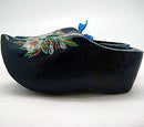 German Wooden Shoes Blue Edelweiss - ScandinavianGiftOutlet