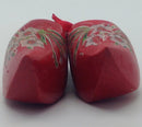 German Red Wooden Shoes Edelweiss - ScandinavianGiftOutlet