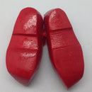 German Red Wooden Shoes Edelweiss - ScandinavianGiftOutlet