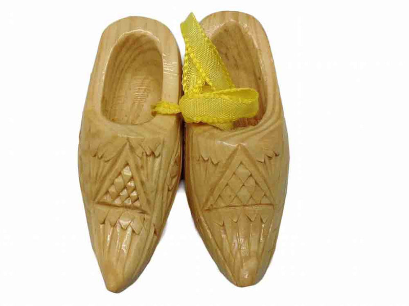 Scandinavian Carved Wooden Shoes 3.25" - ScandinavianGiftOutlet