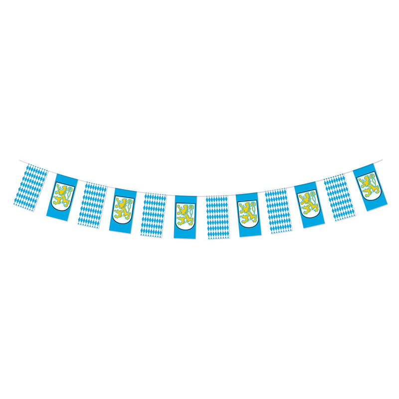 Oktoberfest Pennant Banner, 10 by 12-Feet, Blue/White/Yellow - ScandinavianGiftOutlet