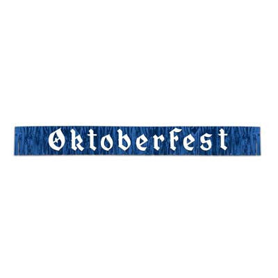 7.5 Foot Oktoberfest Fringed Metallic Banner Party Decorations - ScandinavianGiftOutlet